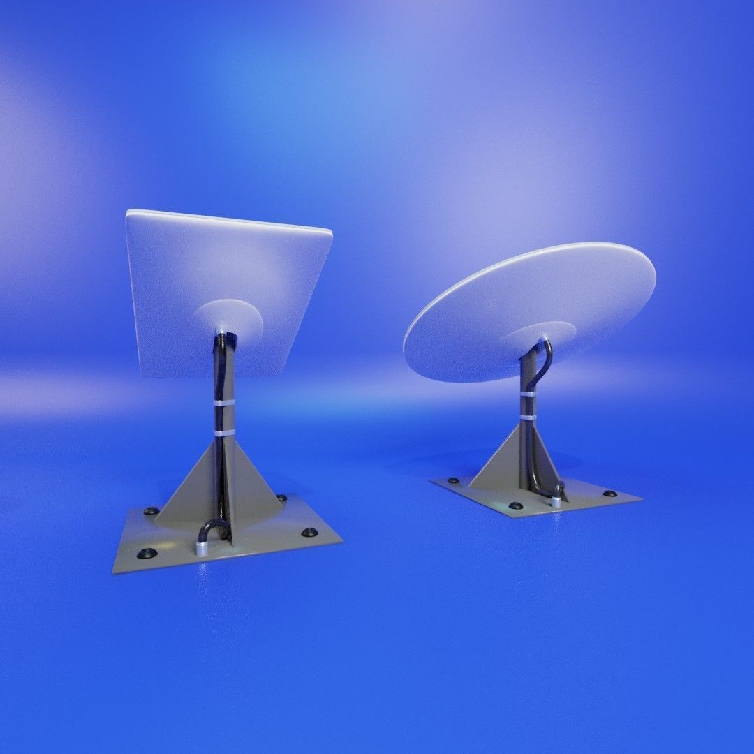 Satellite antennas 3D model_1