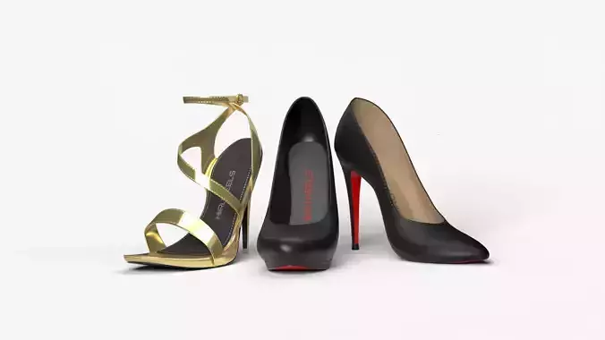 3D High Heels Set 1