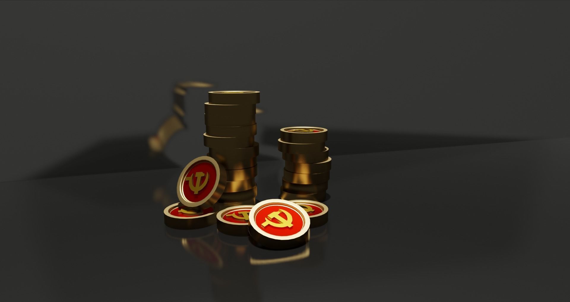 Nazi and Communist coins 3D Free 3D model_1
