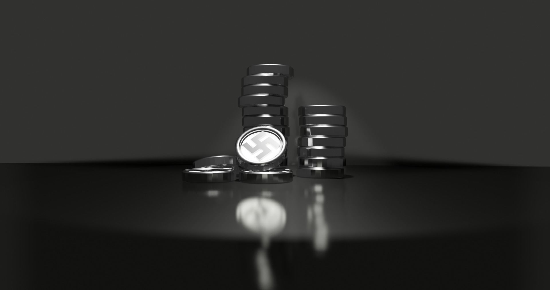 Nazi and Communist coins 3D Free 3D model_10
