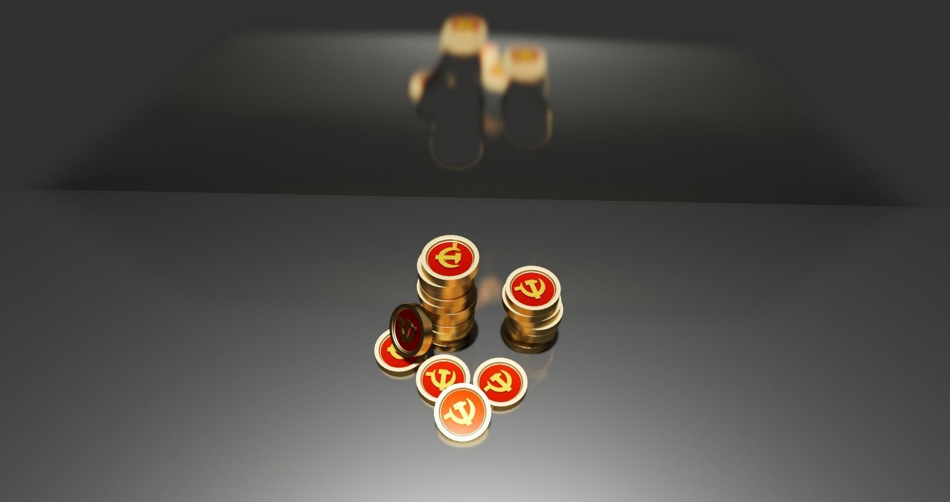 Nazi and Communist coins 3D Free 3D model_6
