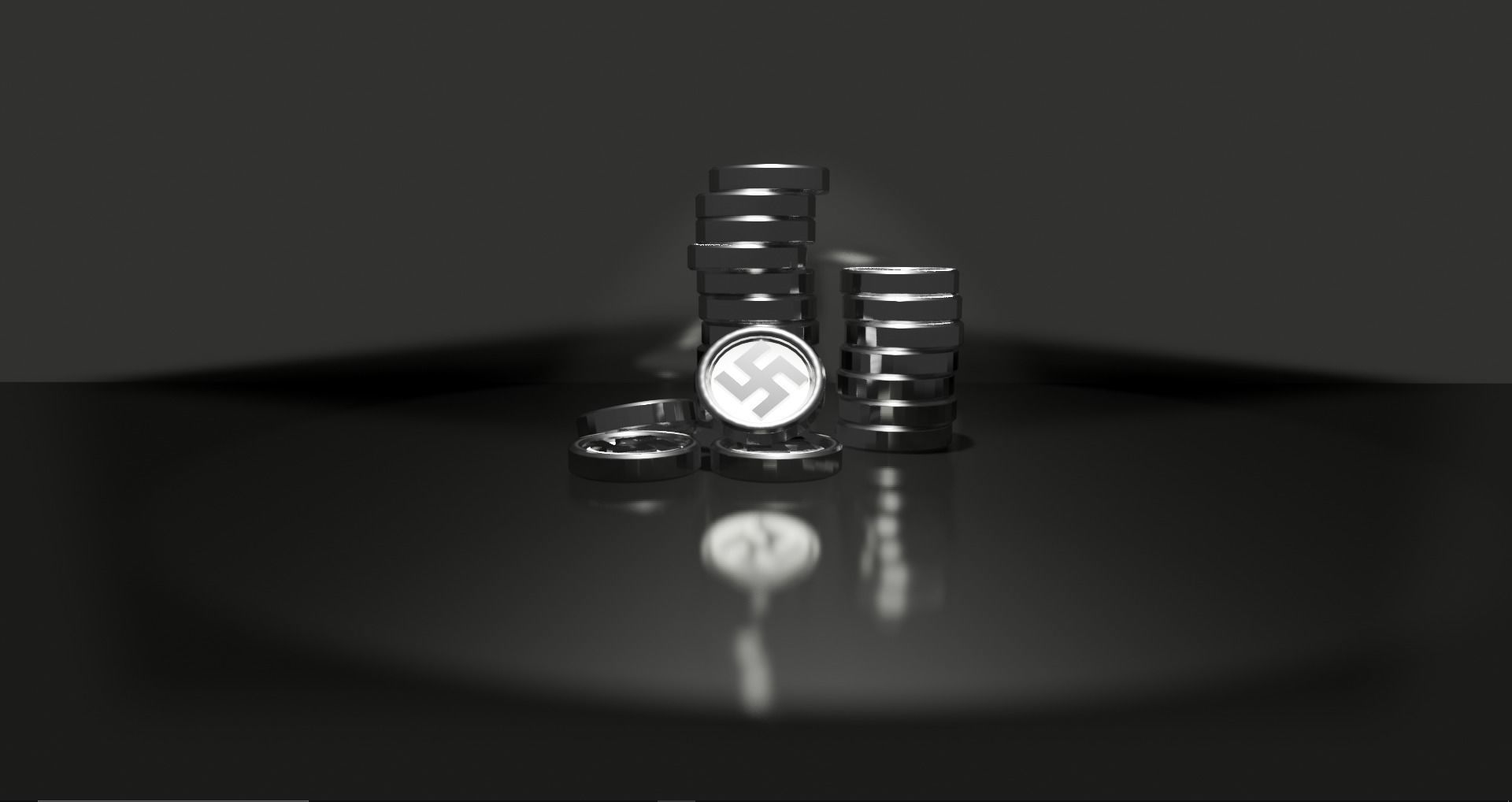Nazi and Communist coins 3D Free 3D model_11