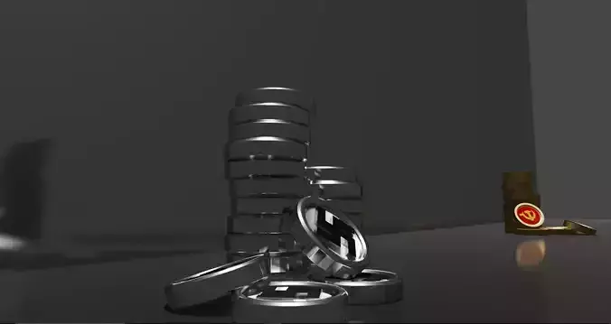 Nazi and Communist coins 3D Free 3D model