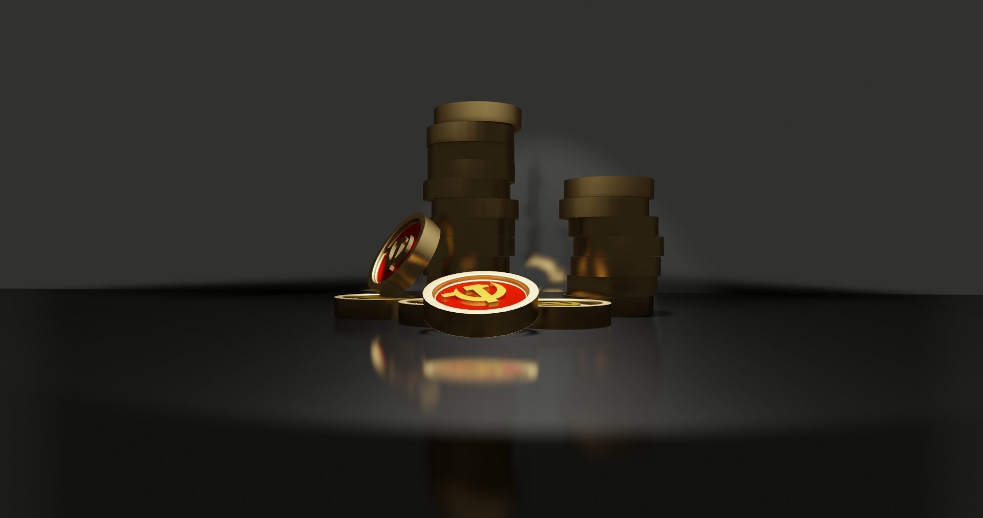 Nazi and Communist coins 3D Free 3D model_9