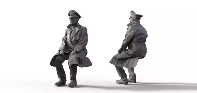 Wehrmacht soldier B WW2 3D print model
