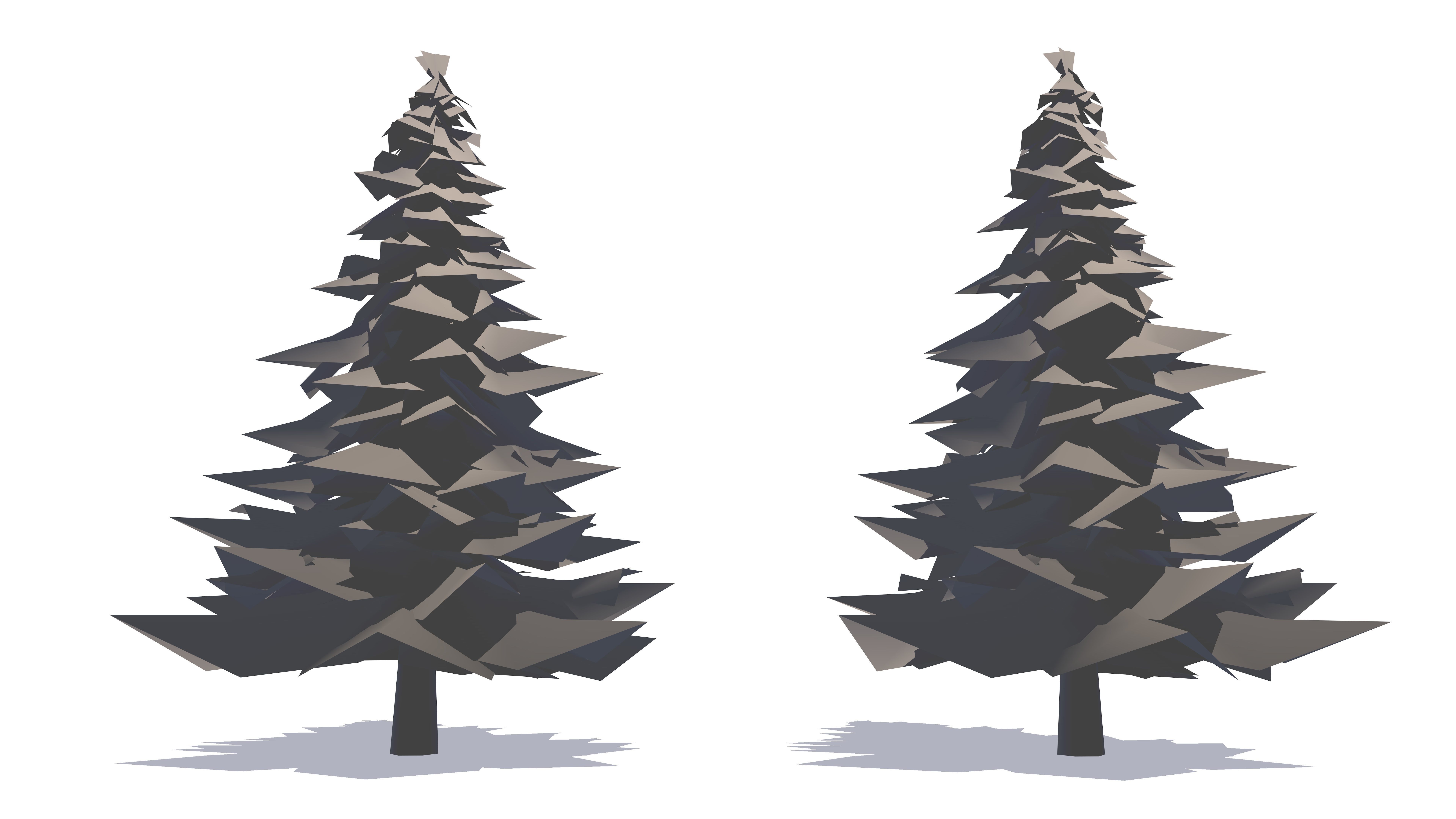 Fir Trees - Game Ready Low-poly 3D model_4