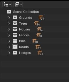 Rural Suburb Neighbourhood with a master house Low-poly 3D model_16