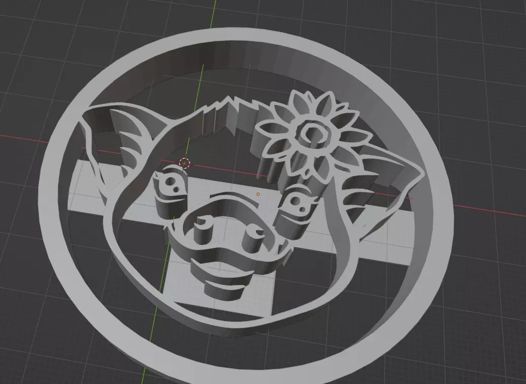 Pig Cookie Cutter 3D print model_0