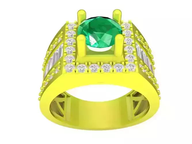 luxury korean diamond round men ring 4410