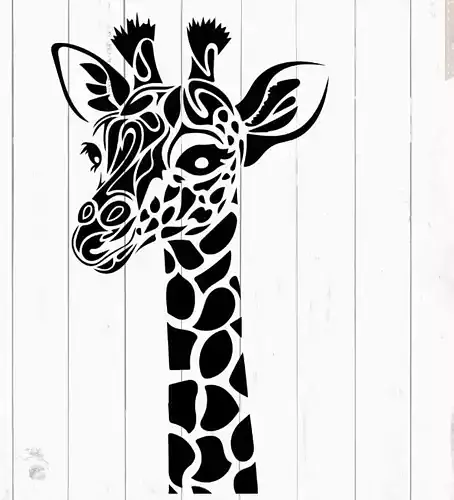 GIRAFFE WALL DECORATION 3D print model