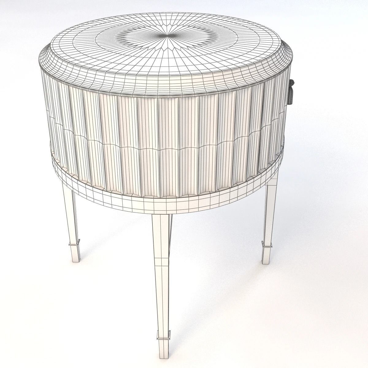 Bolier Atelier Oval Fluted End Table 113008 3D model_8