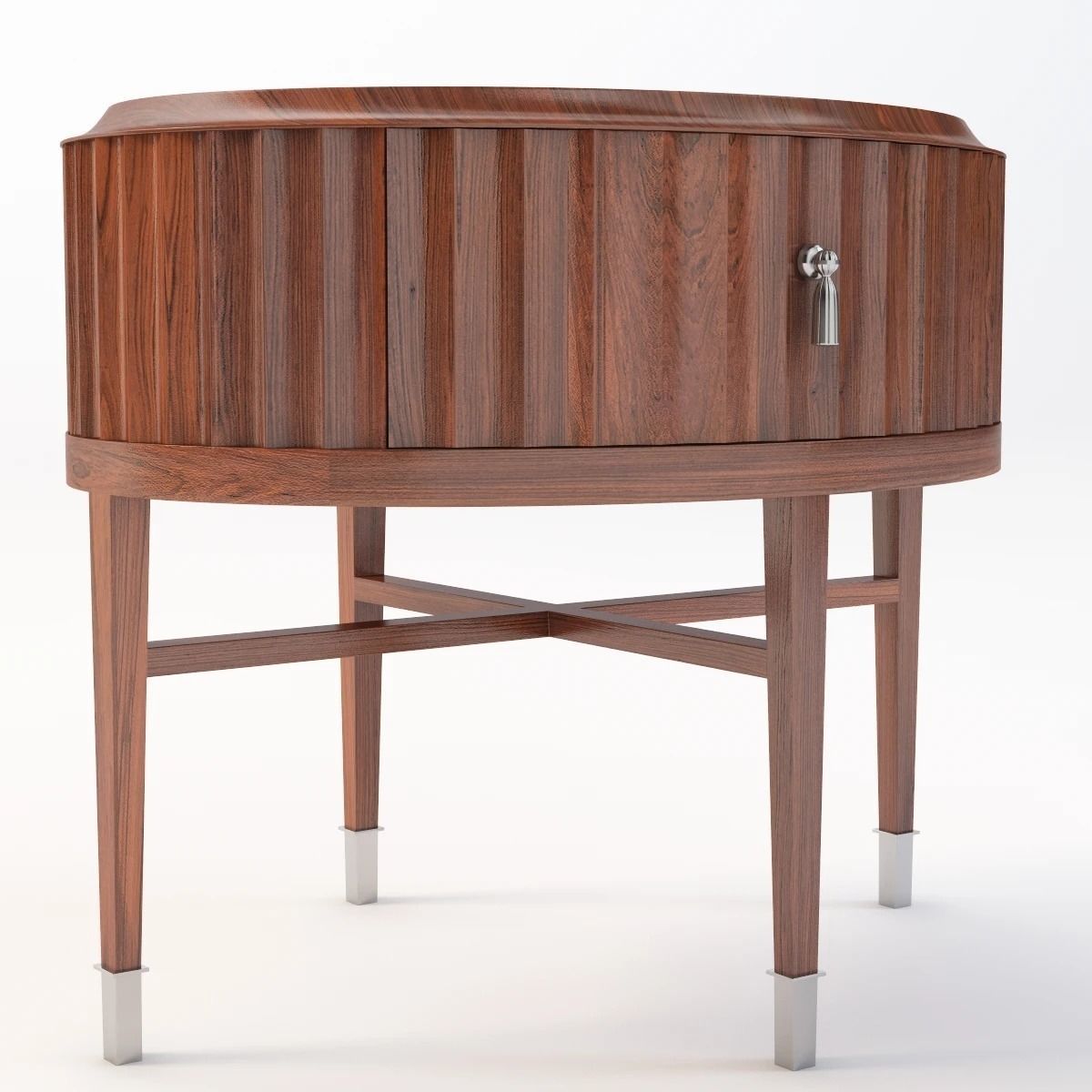 Bolier Atelier Oval Fluted End Table 113008 3D model_1