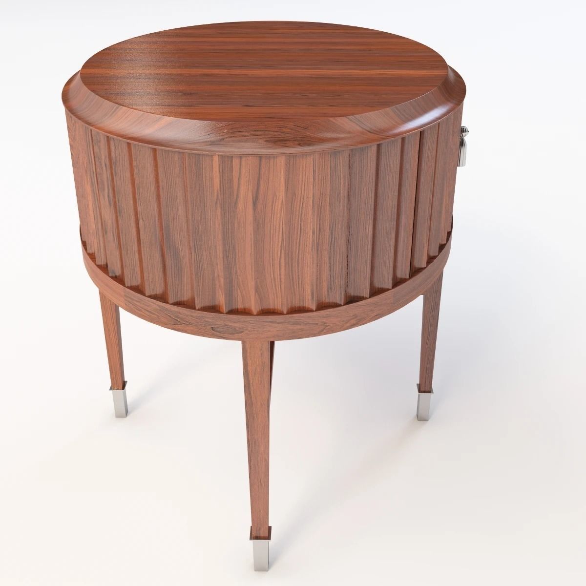 Bolier Atelier Oval Fluted End Table 113008 3D model_2
