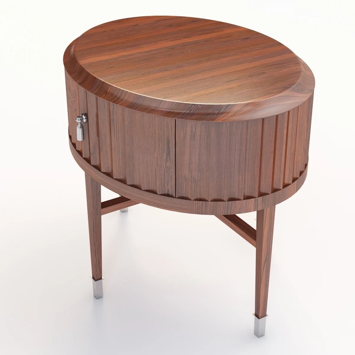 Bolier Atelier Oval Fluted End Table 113008 3D model_5