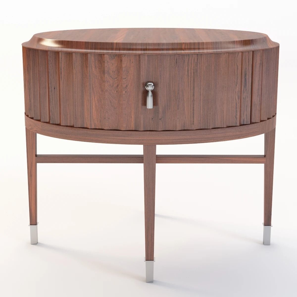 Bolier Atelier Oval Fluted End Table 113008 3D model_6