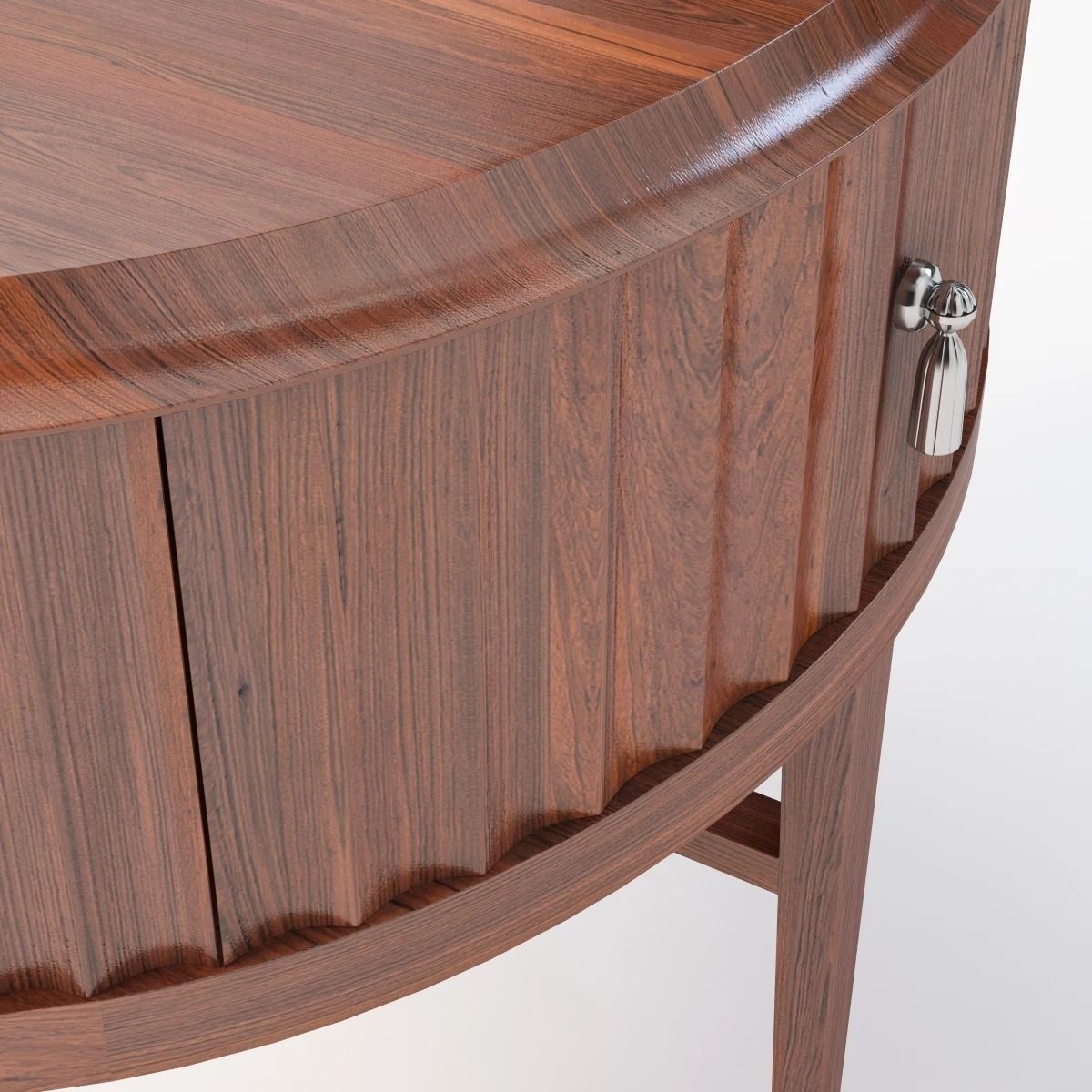 Bolier Atelier Oval Fluted End Table 113008 3D model_4