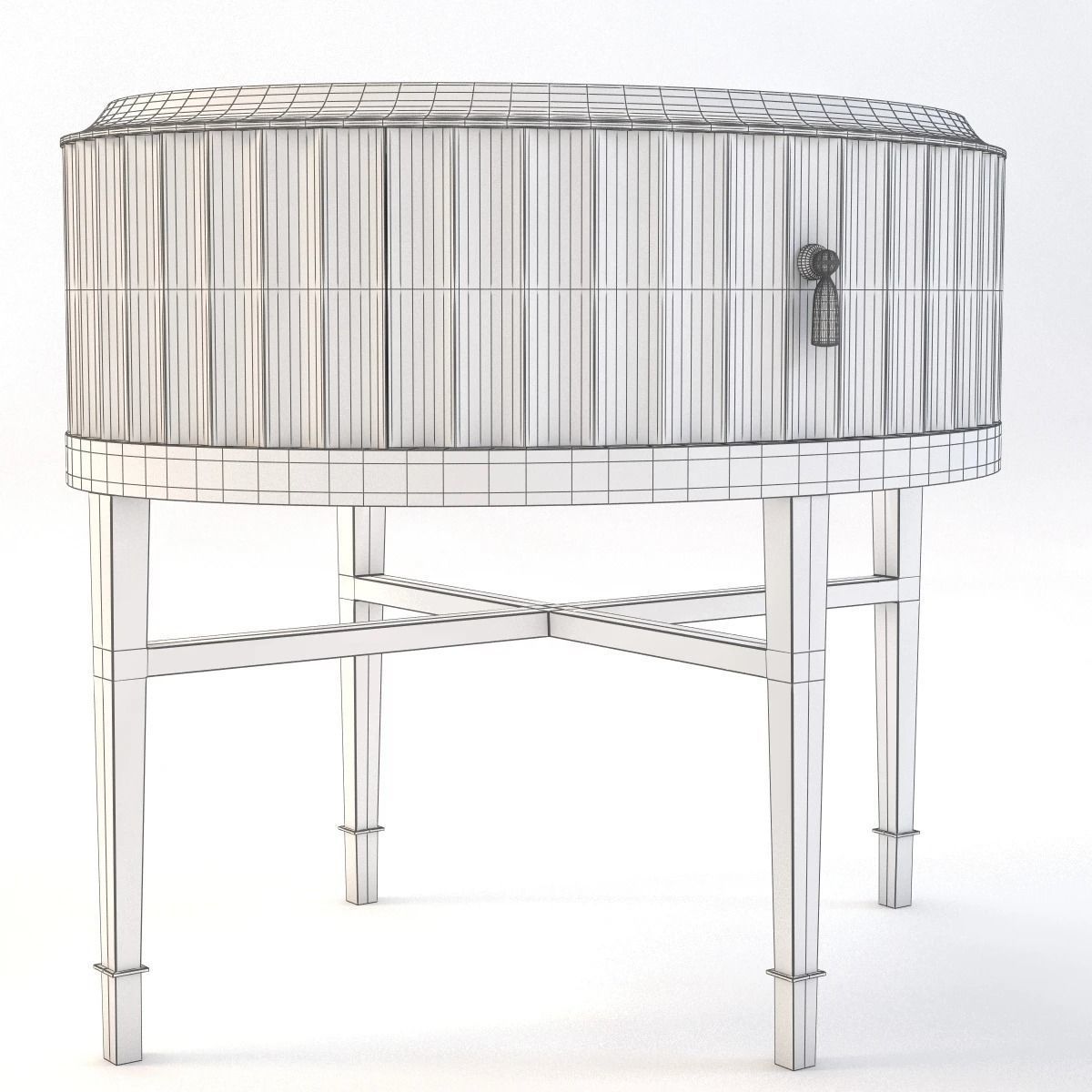 Bolier Atelier Oval Fluted End Table 113008 3D model_7