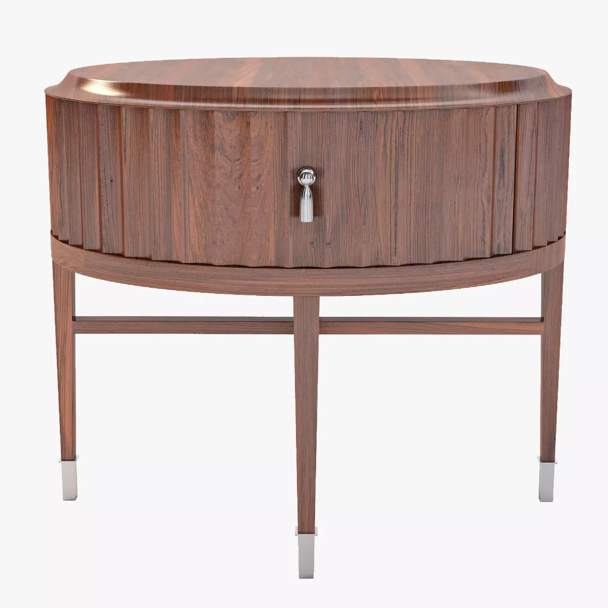 Bolier Atelier Oval Fluted End Table 113008 3D model_0