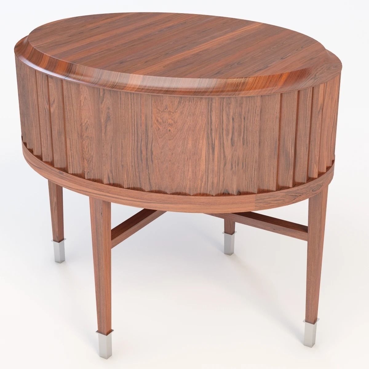 Bolier Atelier Oval Fluted End Table 113008 3D model_3