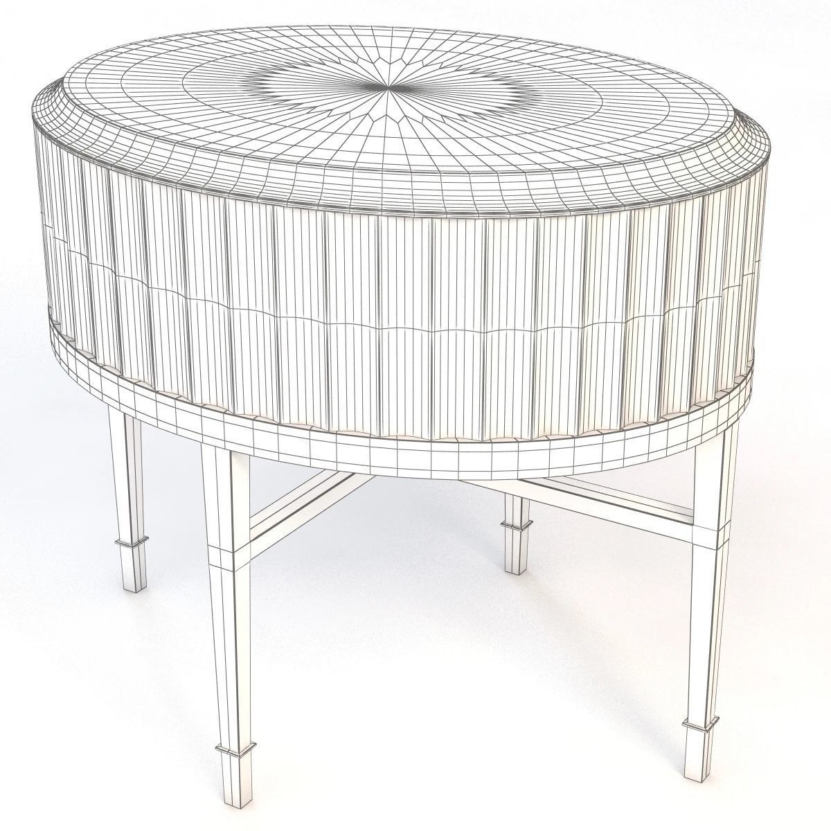 Bolier Atelier Oval Fluted End Table 113008 3D model_9