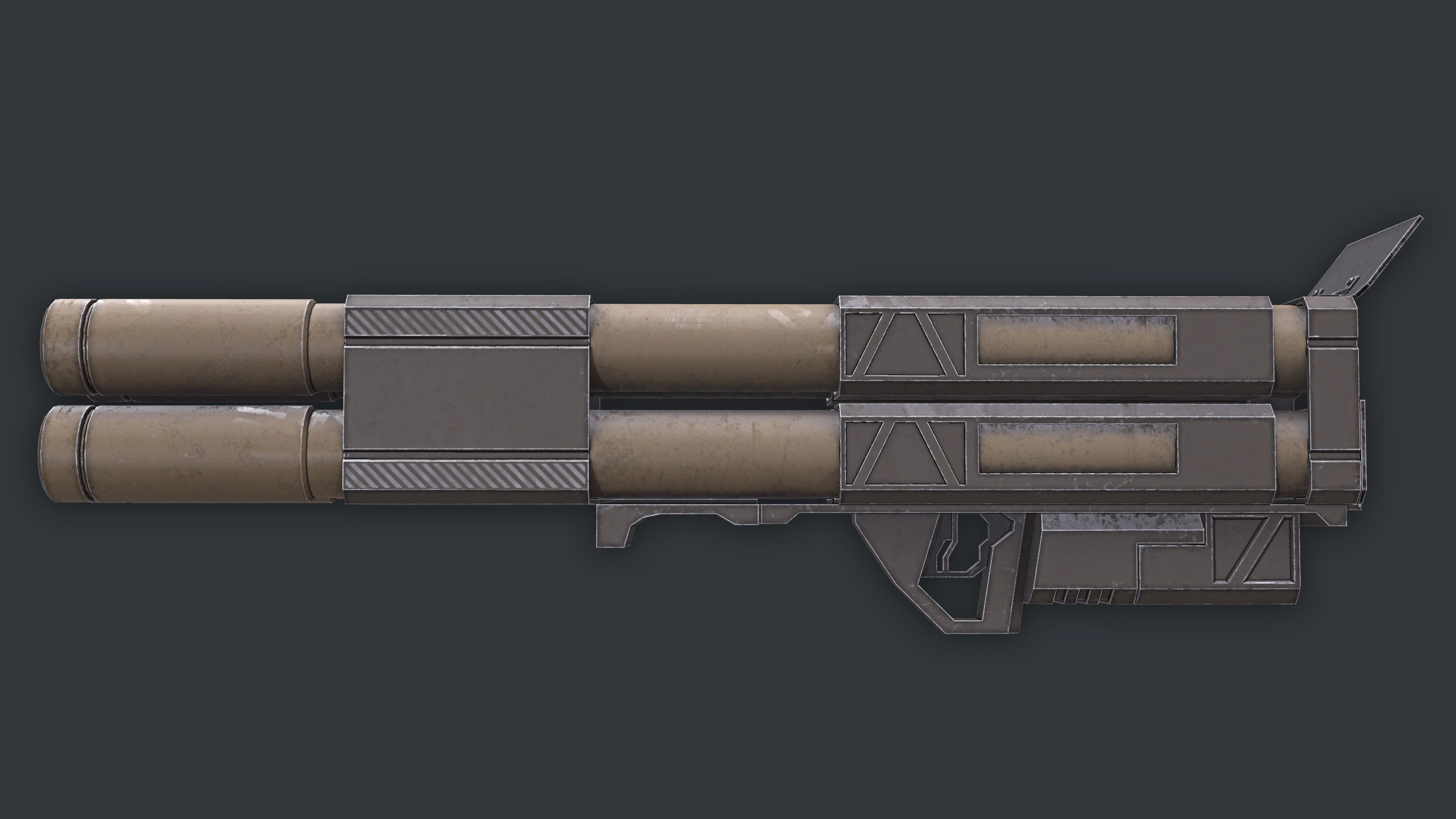 Rocket Launcher Game Ready 11 Low-poly 3D model_2
