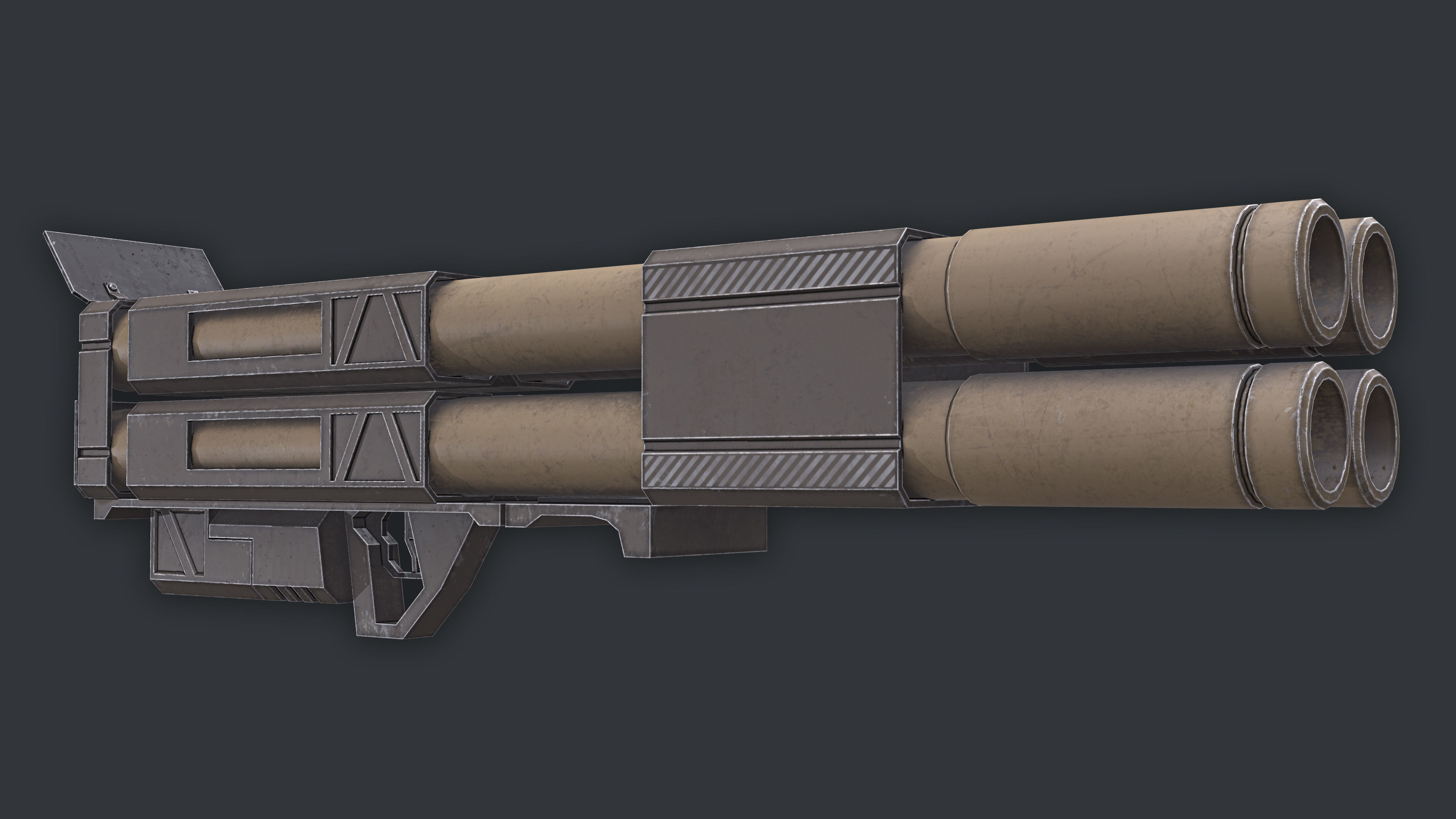 Rocket Launcher Game Ready 11 Low-poly 3D model_4