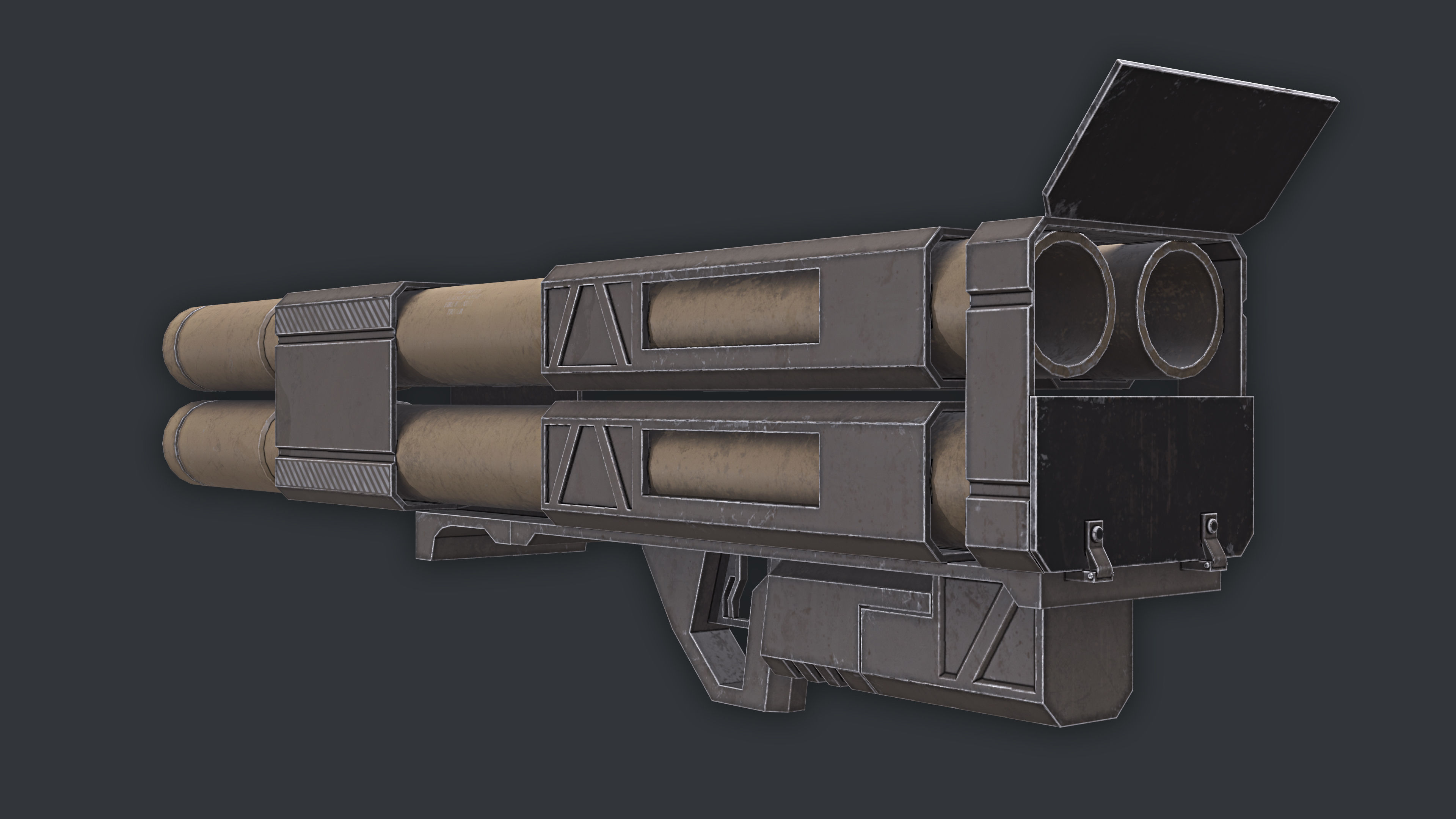 Rocket Launcher Game Ready 11 Low-poly 3D model_3