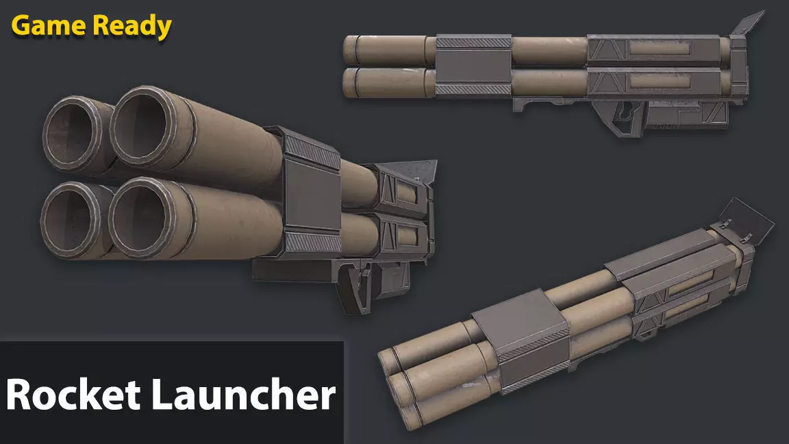 Rocket Launcher Game Ready 11 Low-poly 3D model_0