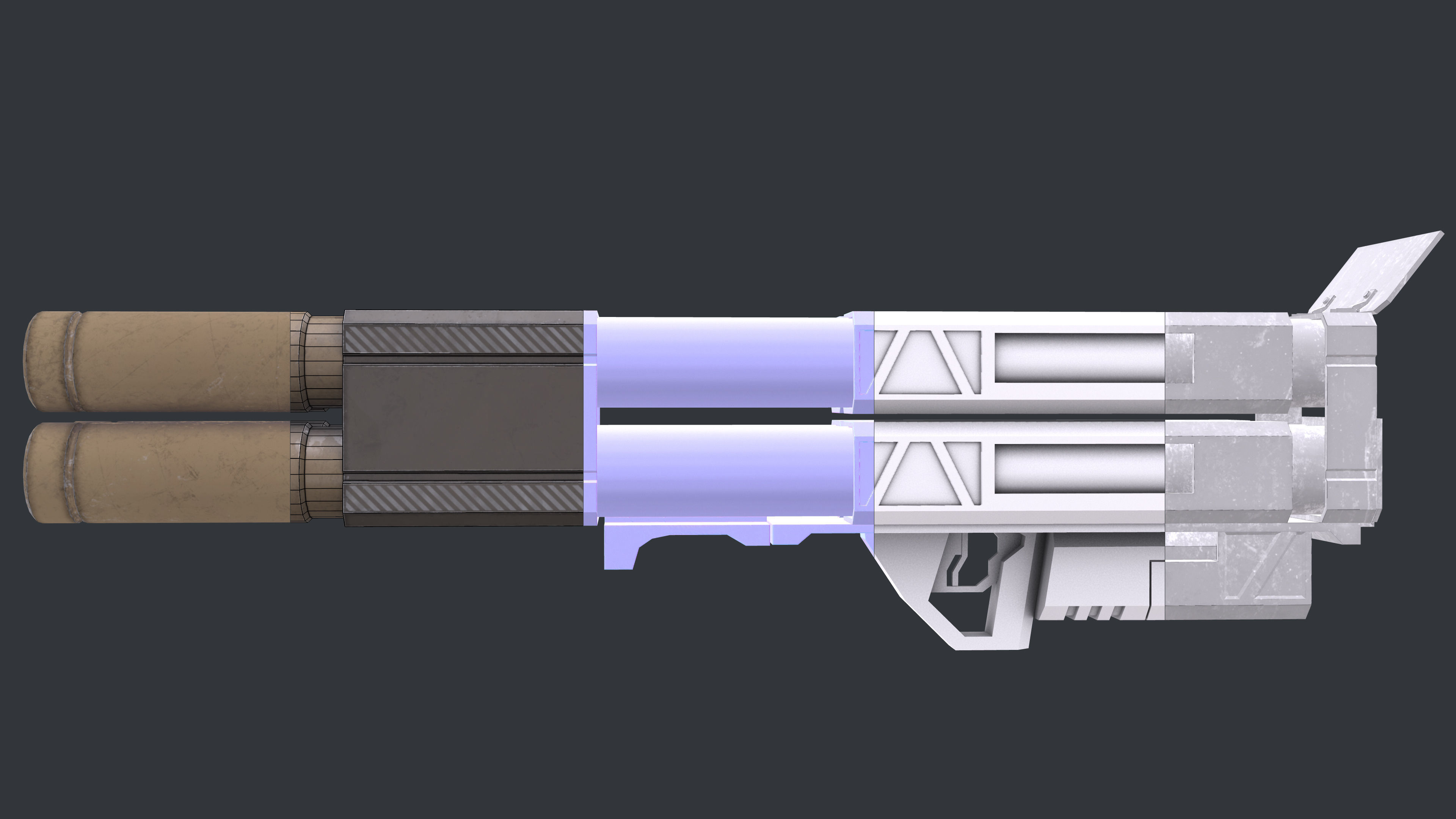 Rocket Launcher Game Ready 11 Low-poly 3D model_9