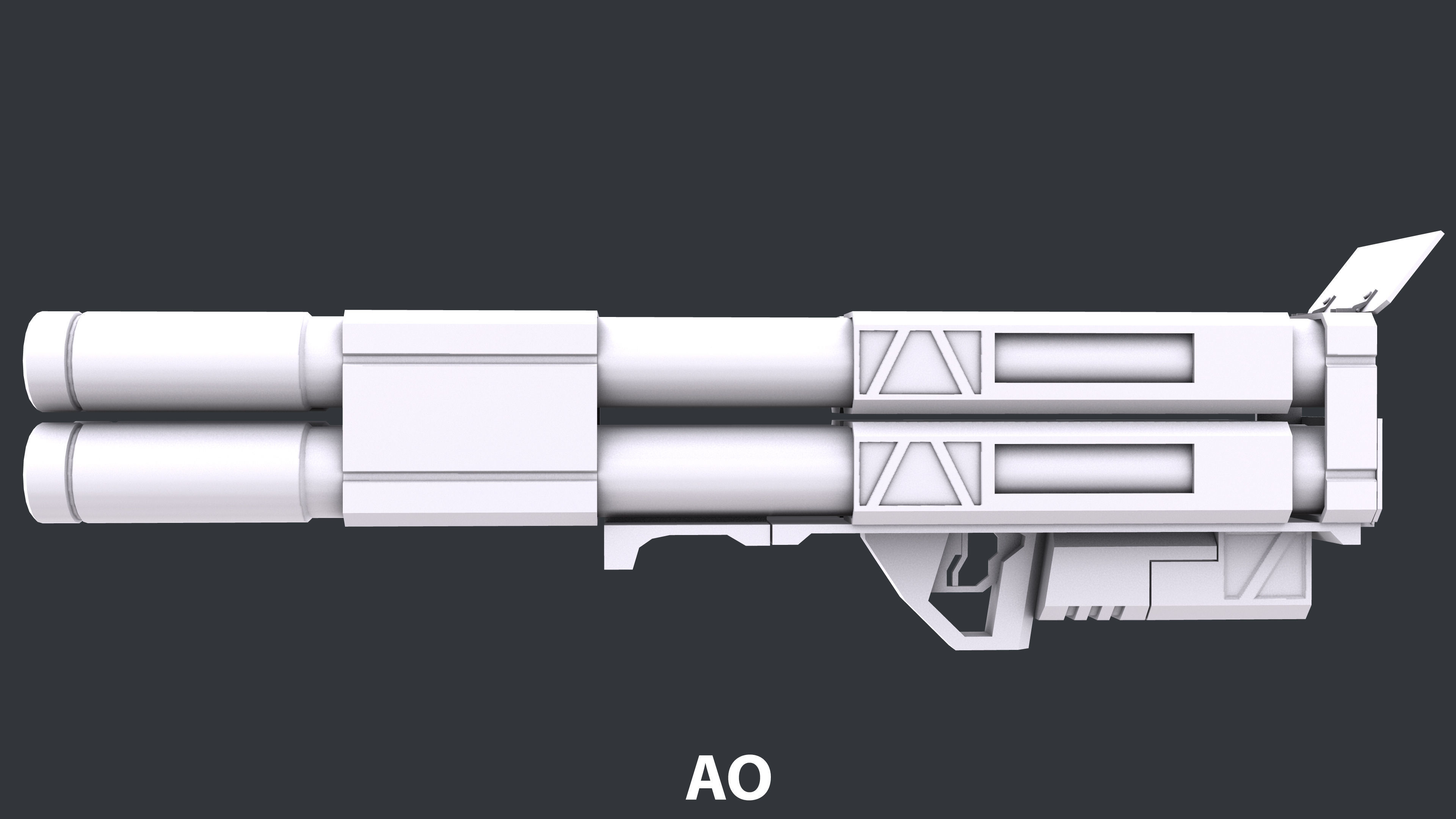 Rocket Launcher Game Ready 11 Low-poly 3D model_13