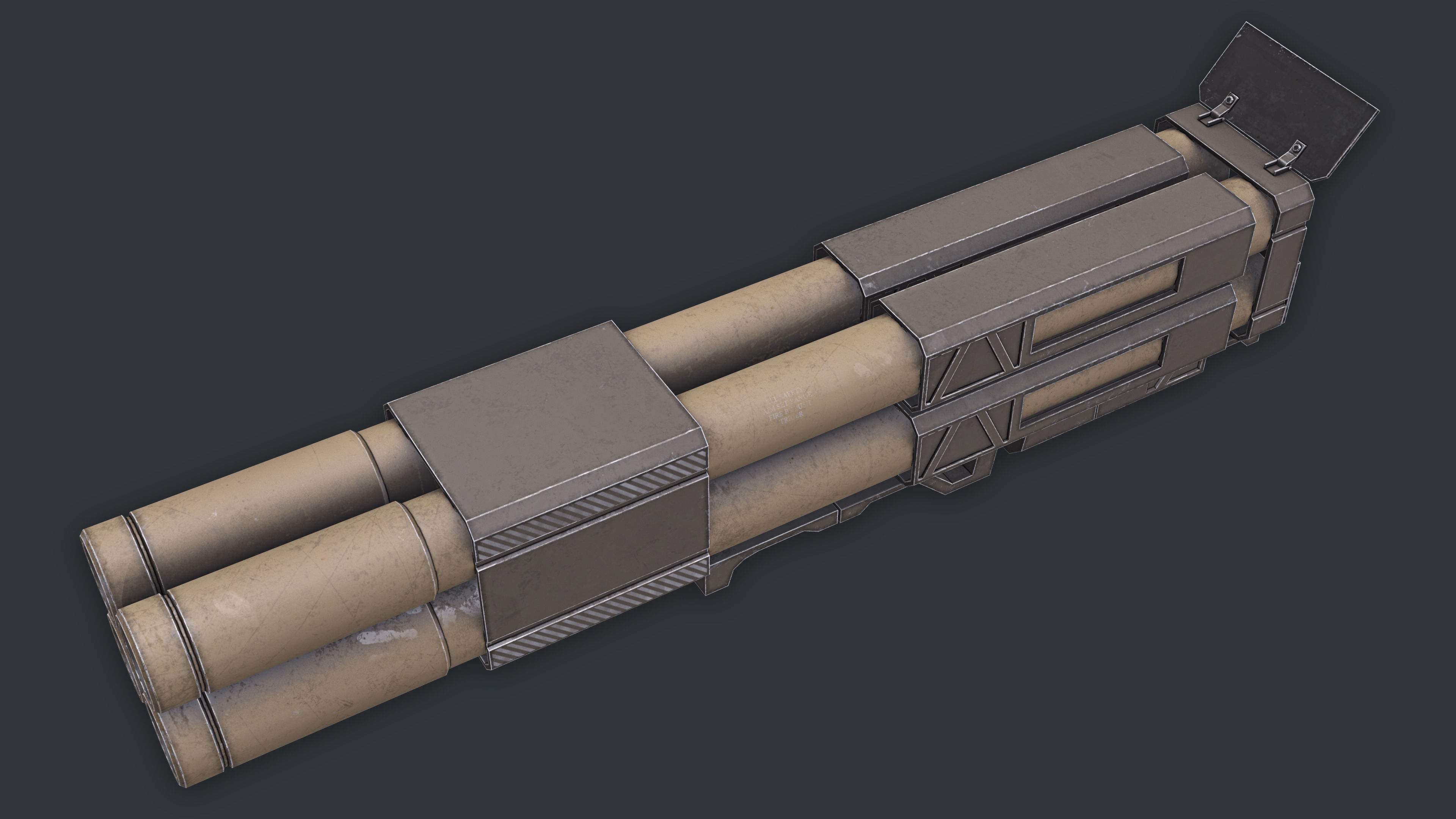 Rocket Launcher Game Ready 11 Low-poly 3D model_5
