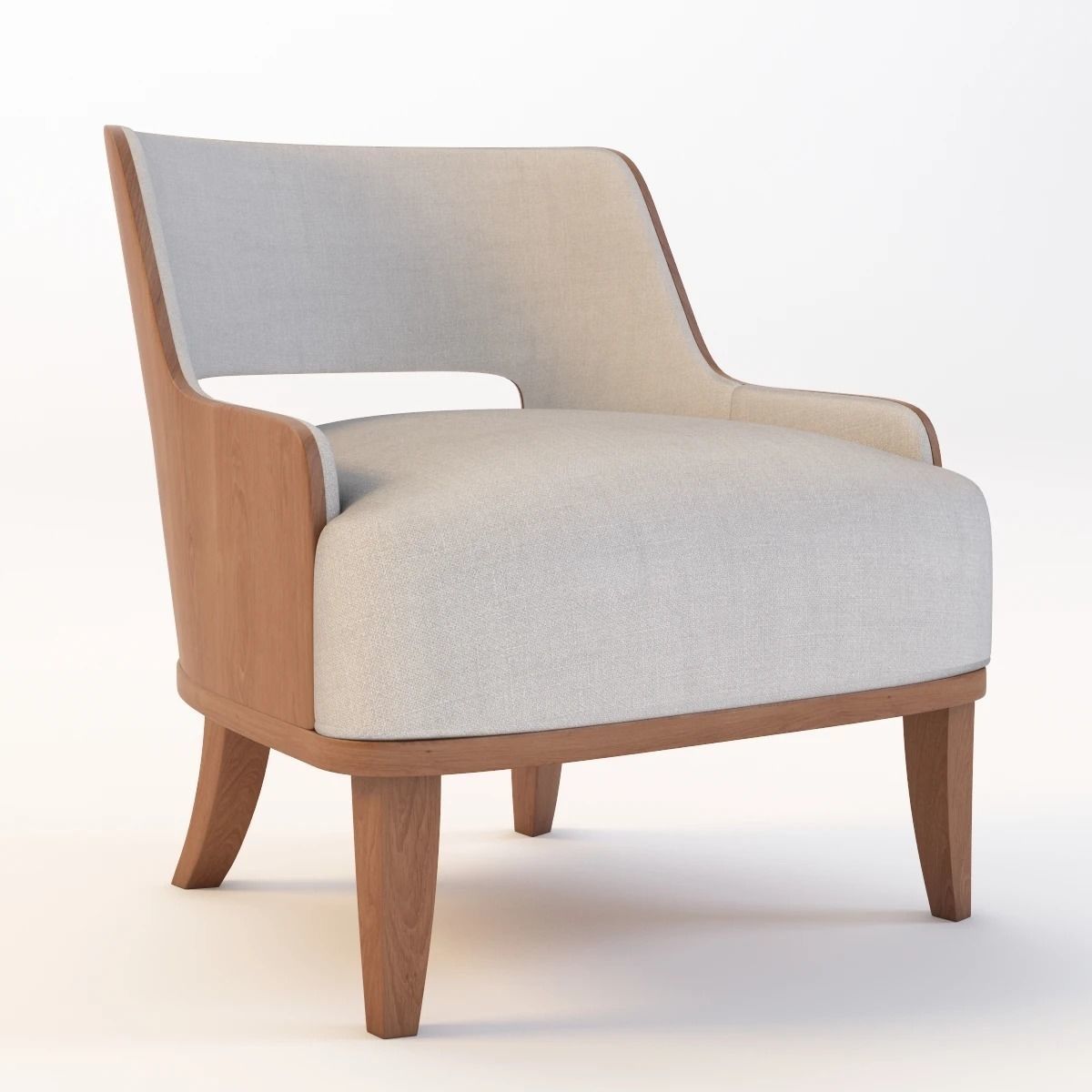 Barbara Barry Modern Salon Lounge Chair 3D model_1