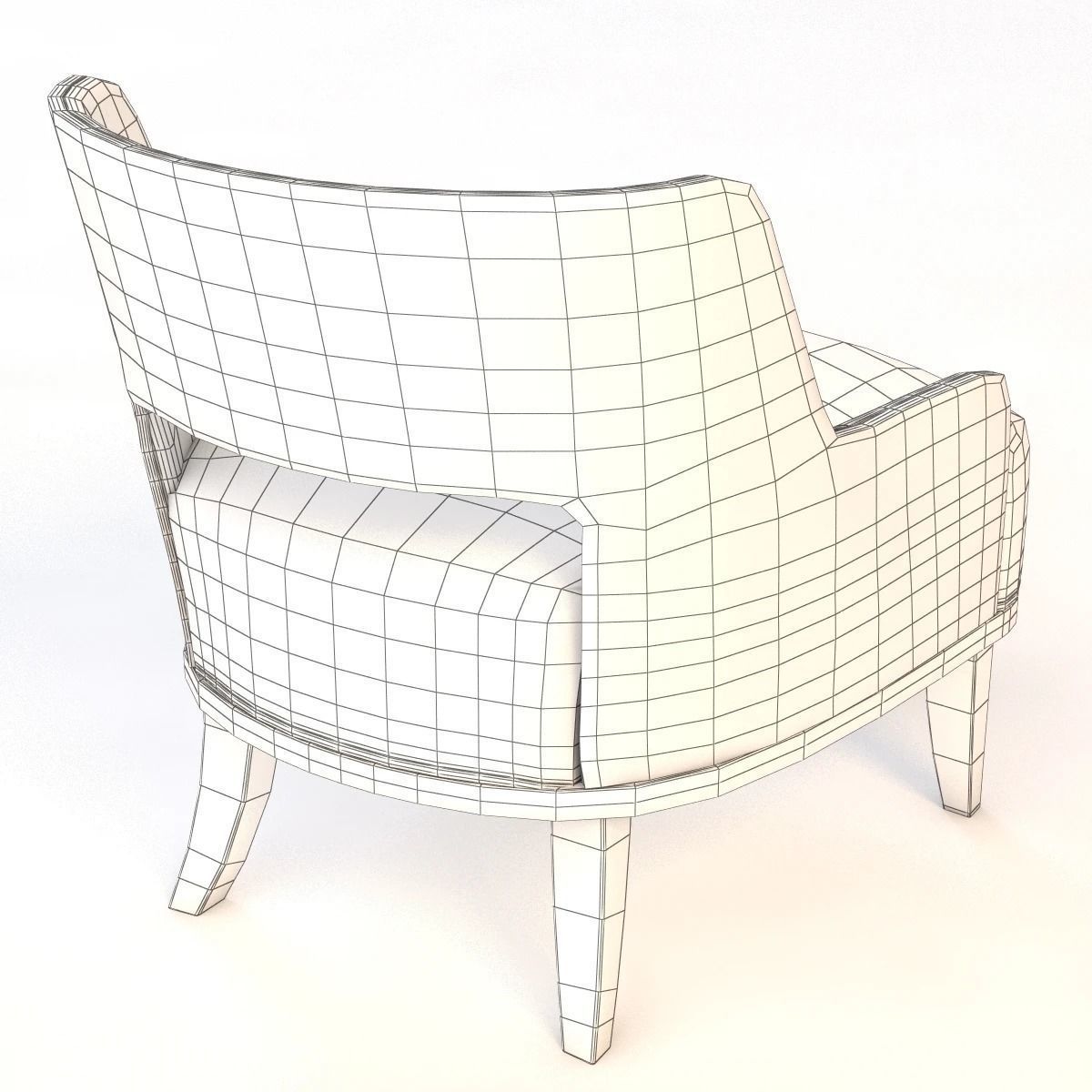 Barbara Barry Modern Salon Lounge Chair 3D model_6