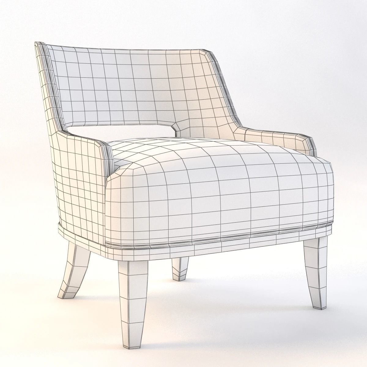 Barbara Barry Modern Salon Lounge Chair 3D model_2