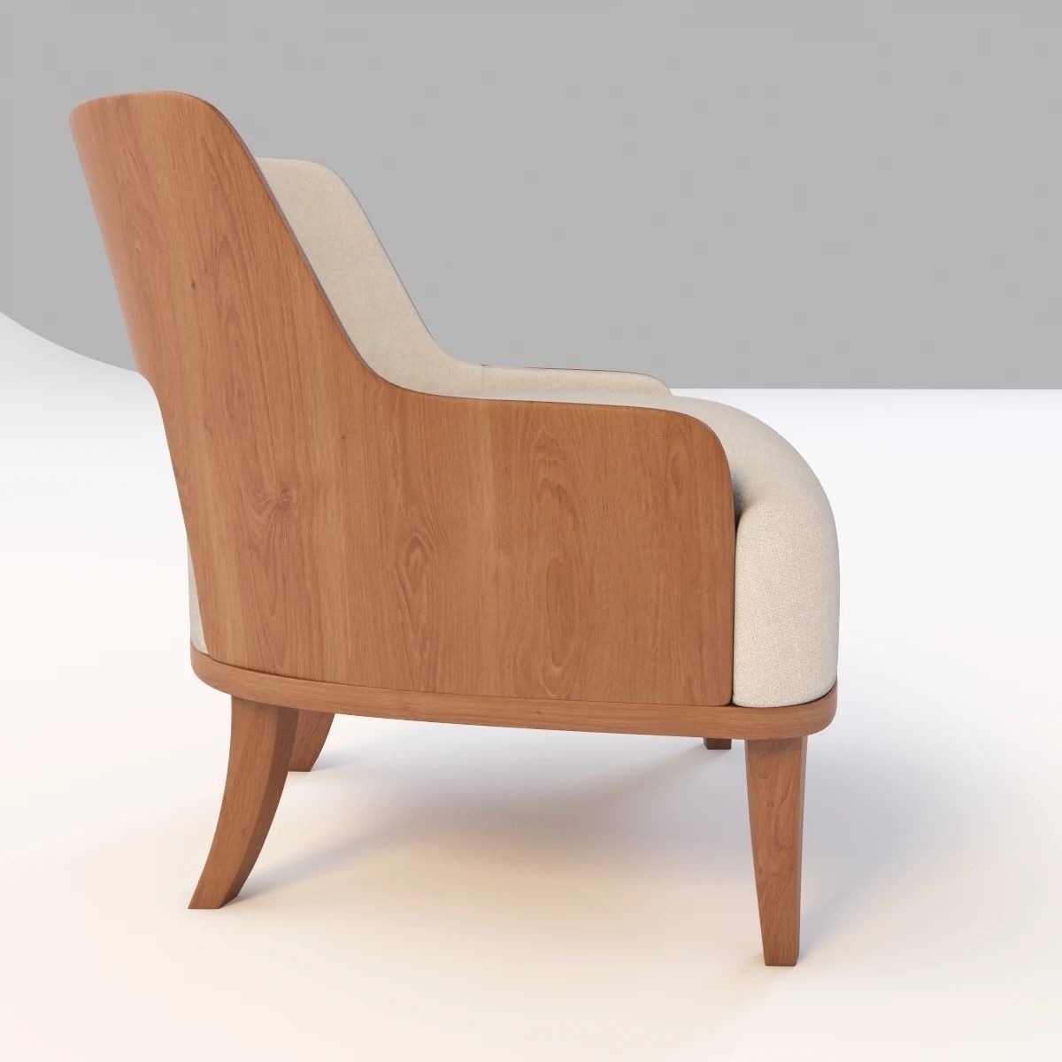 Barbara Barry Modern Salon Lounge Chair 3D model_3