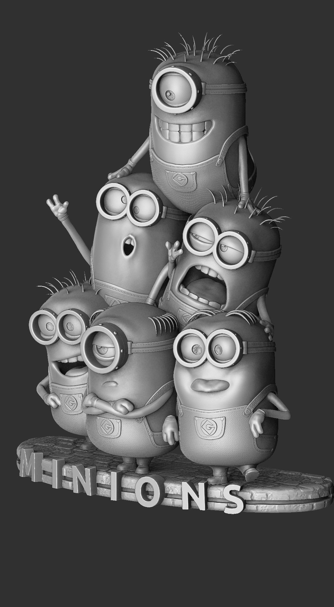 6 MINIONS COMBO FOR 3DPRINT 3D print model_5