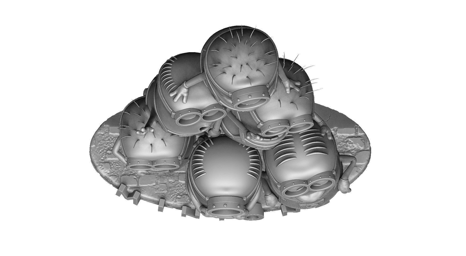 6 MINIONS COMBO FOR 3DPRINT 3D print model_19