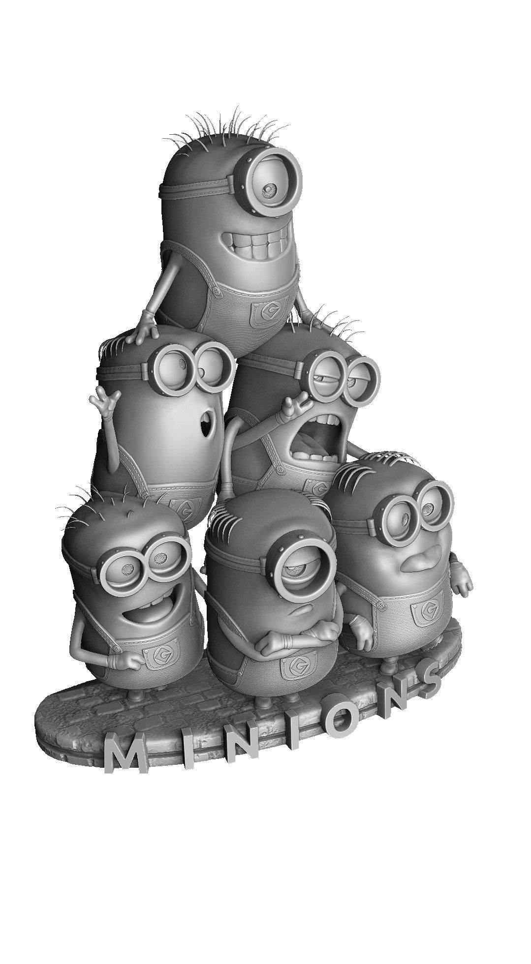 6 MINIONS COMBO FOR 3DPRINT 3D print model_15