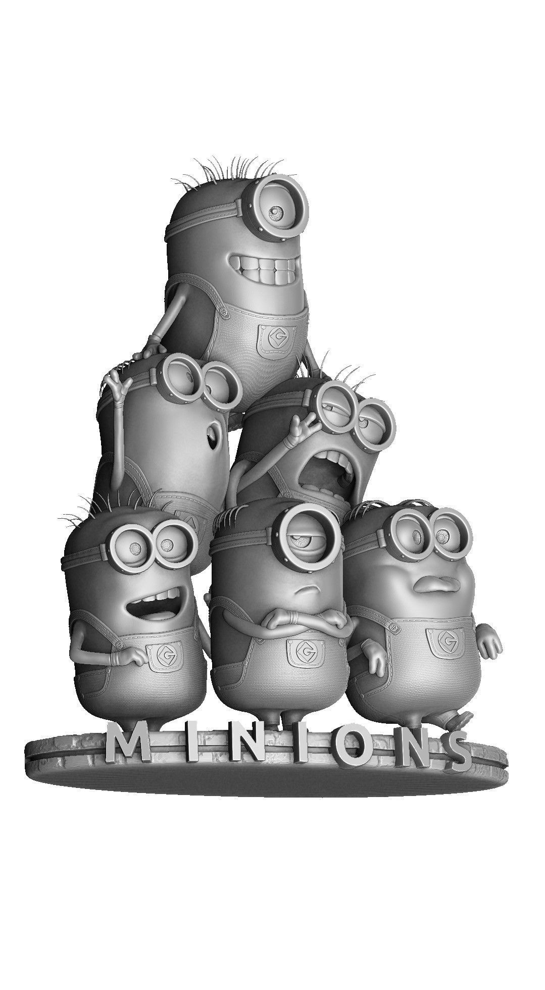 6 MINIONS COMBO FOR 3DPRINT 3D print model_13