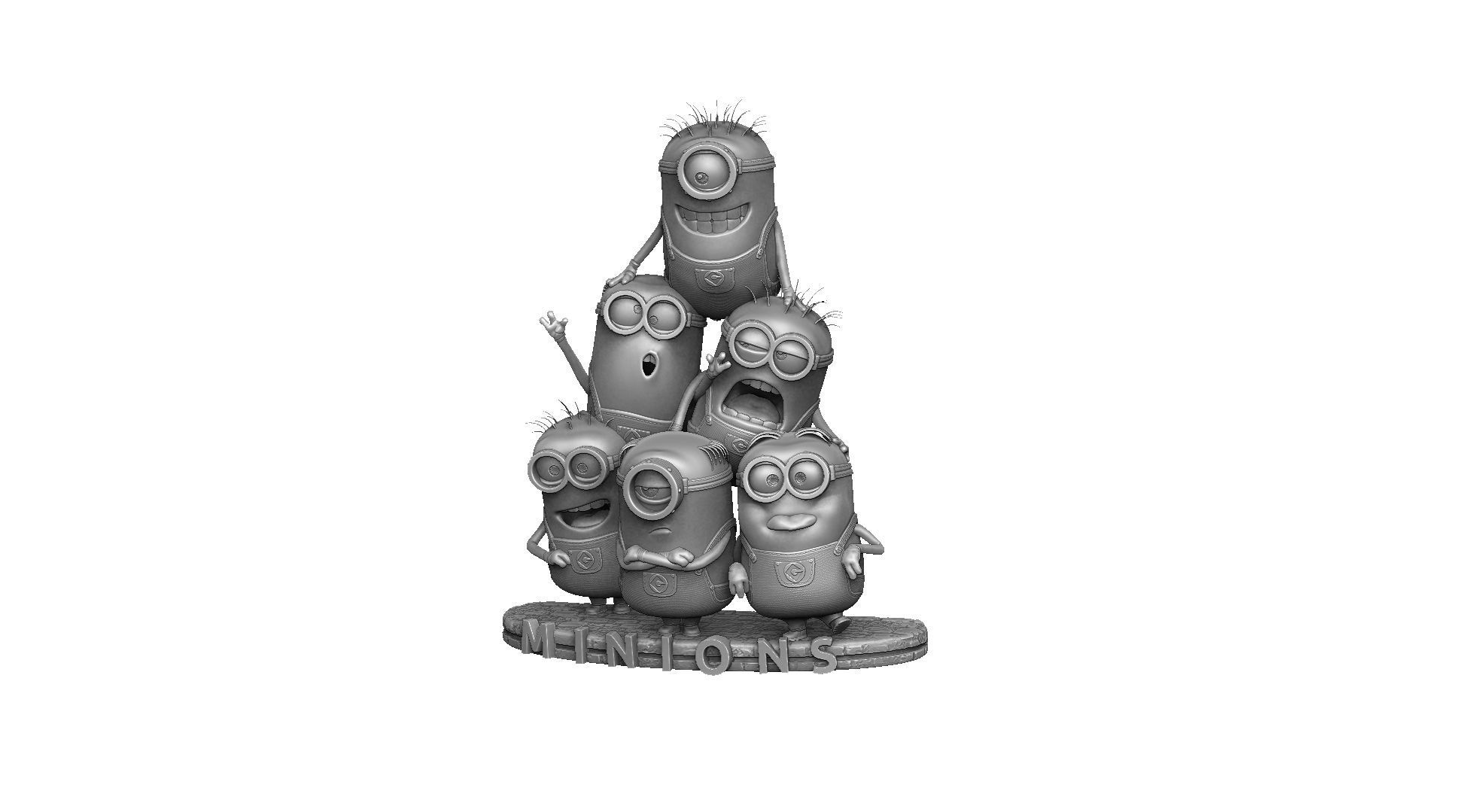 6 MINIONS COMBO FOR 3DPRINT 3D print model_1