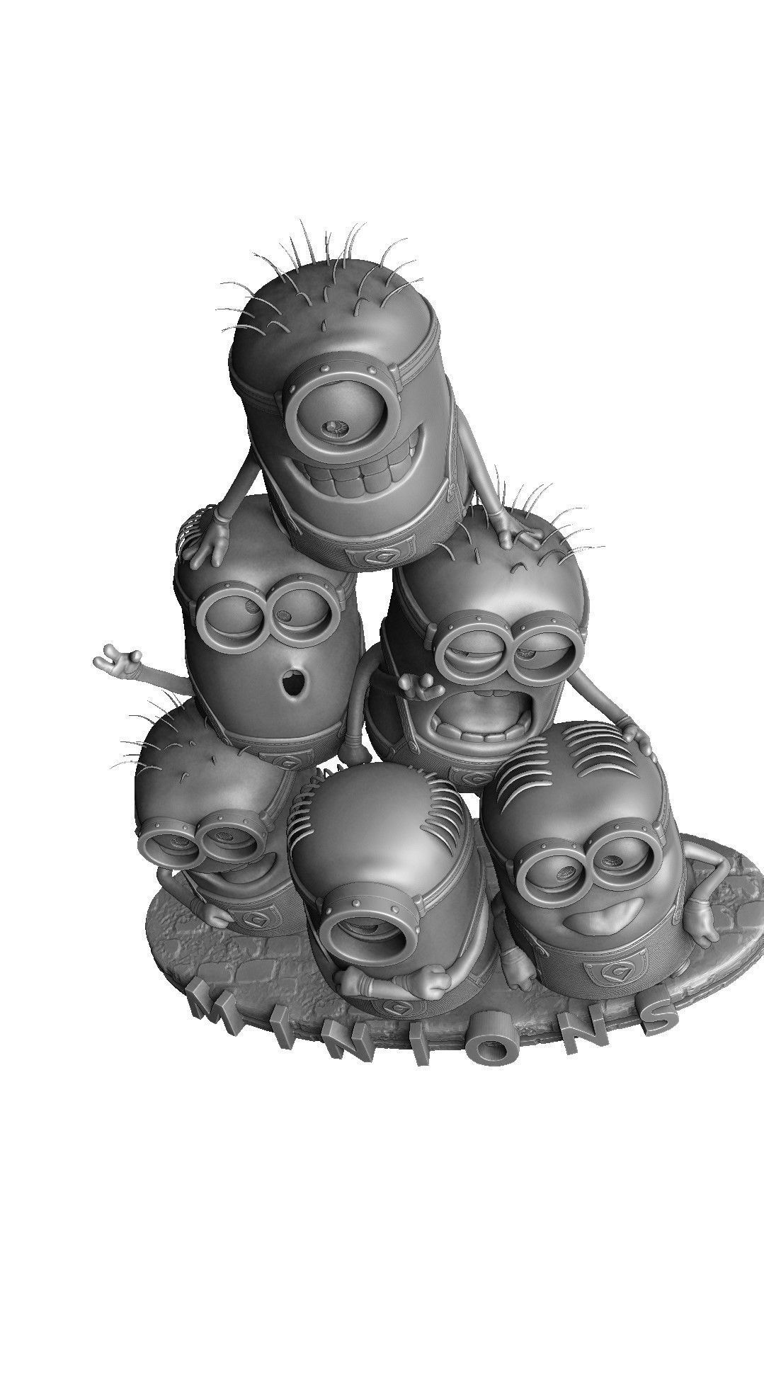 6 MINIONS COMBO FOR 3DPRINT 3D print model_16