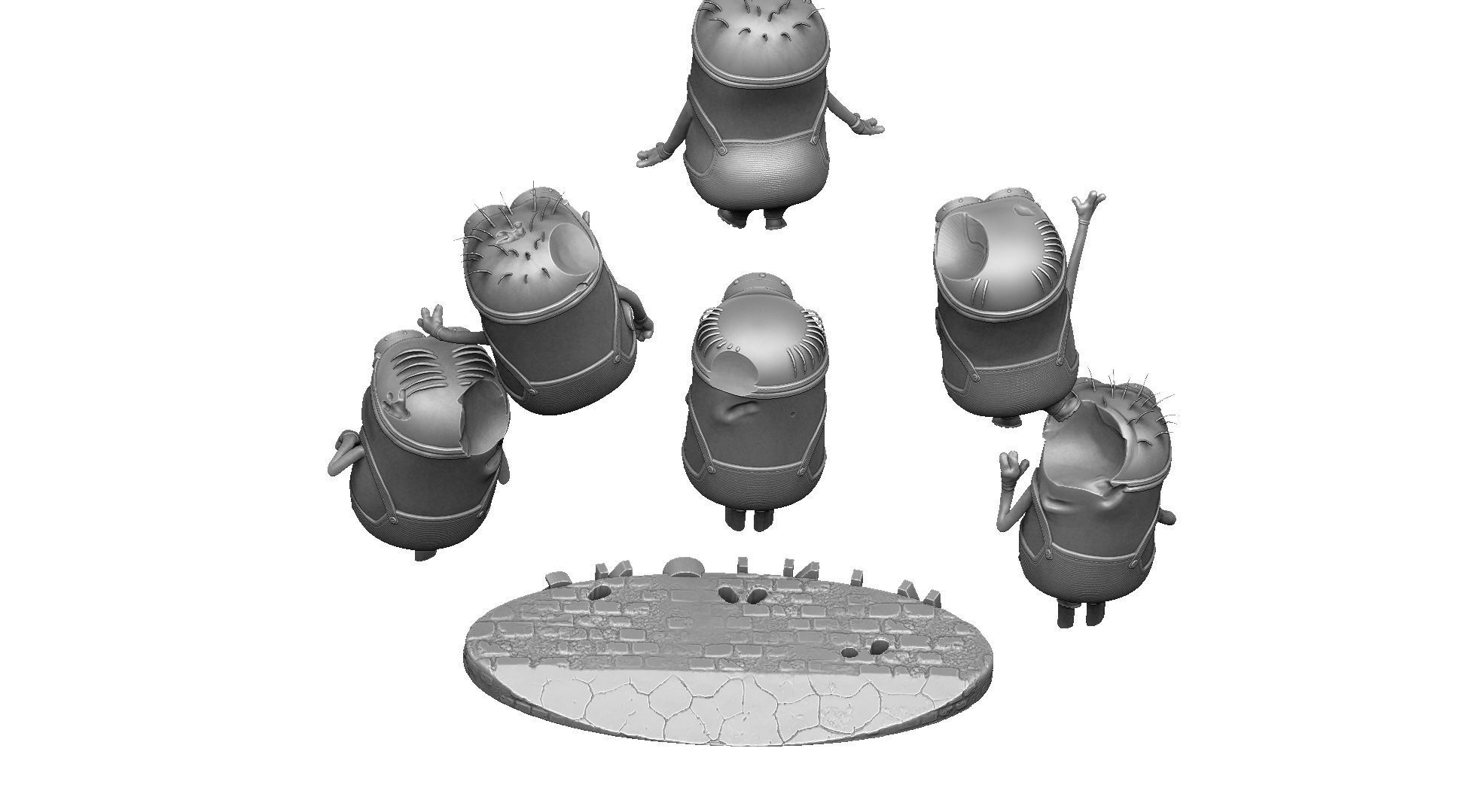 6 MINIONS COMBO FOR 3DPRINT 3D print model_6