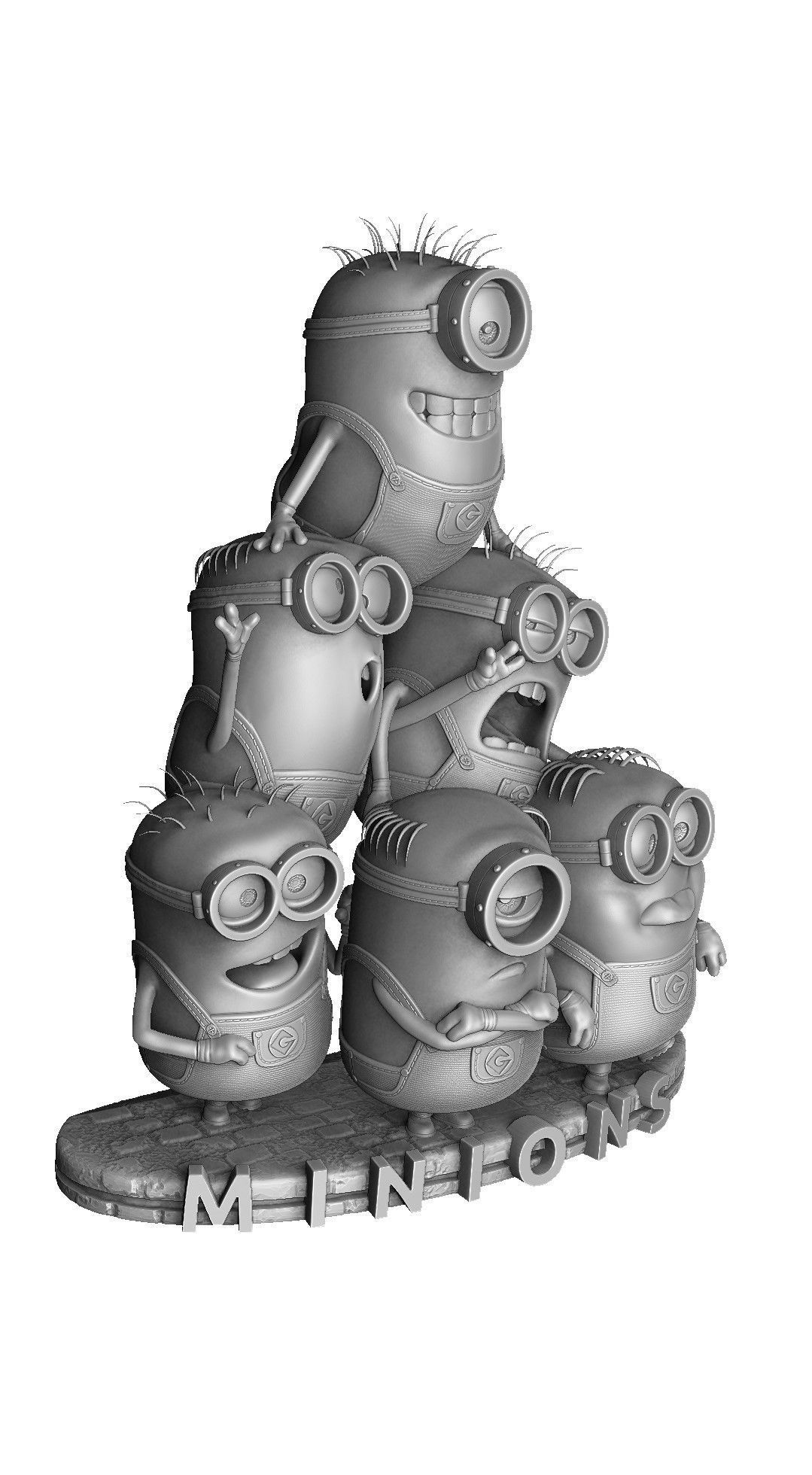 6 MINIONS COMBO FOR 3DPRINT 3D print model_18