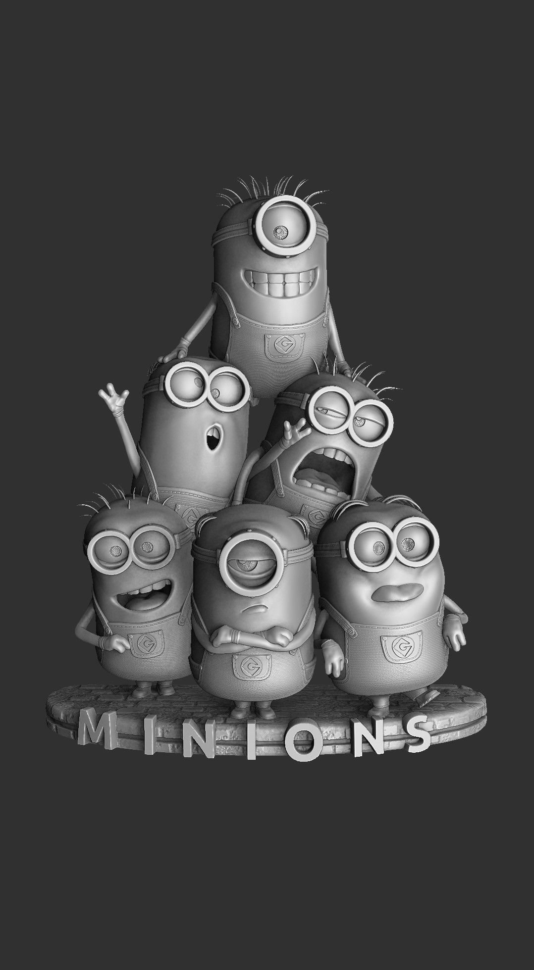 6 MINIONS COMBO FOR 3DPRINT 3D print model_12
