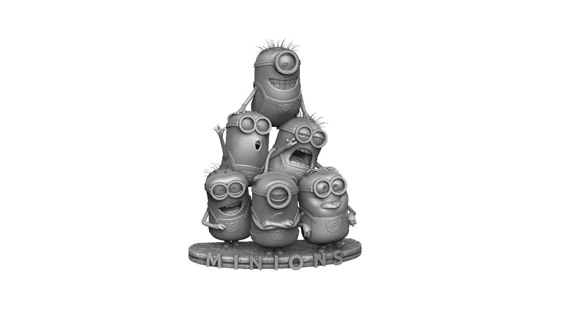 6 MINIONS COMBO FOR 3DPRINT 3D print model_2