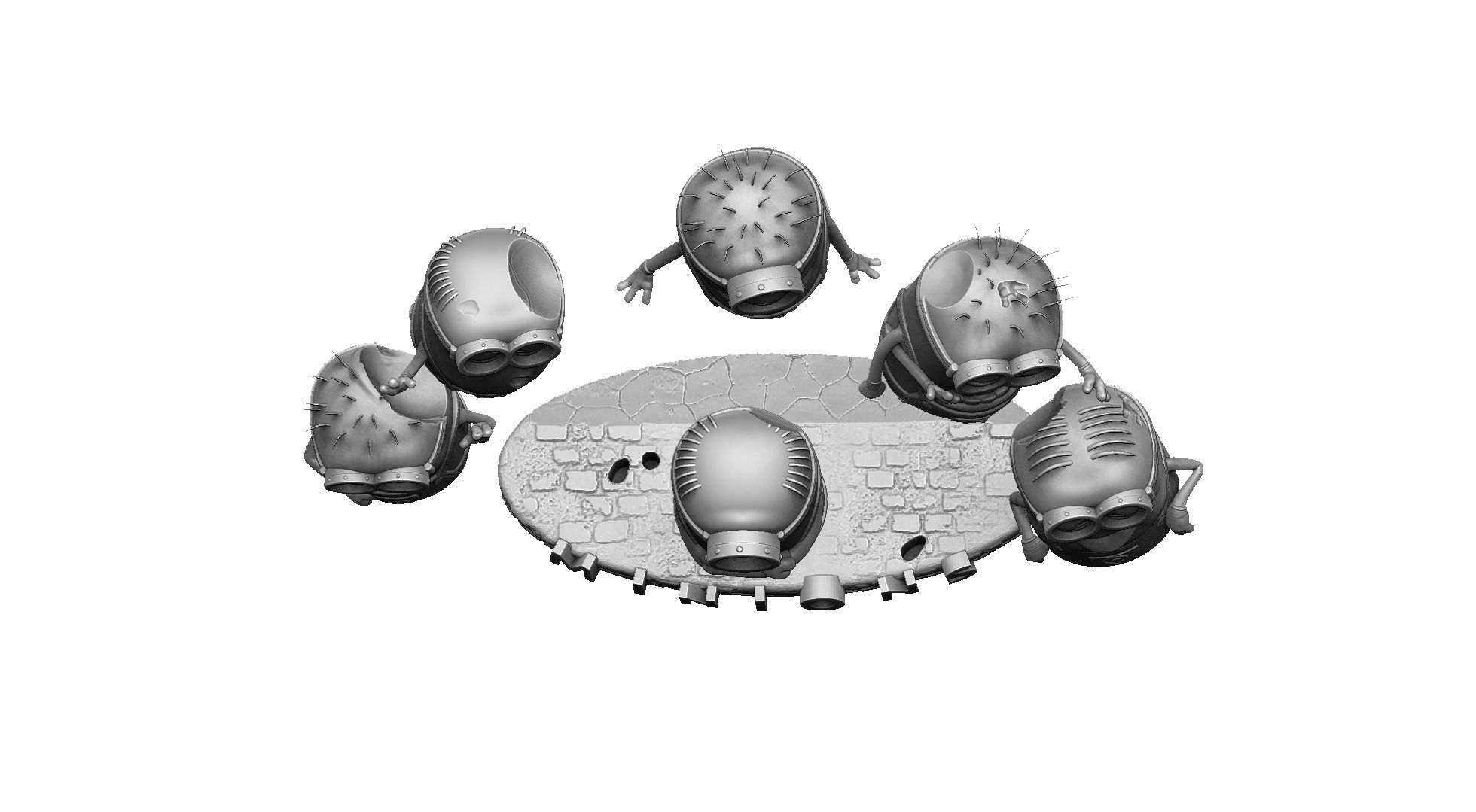 6 MINIONS COMBO FOR 3DPRINT 3D print model_8