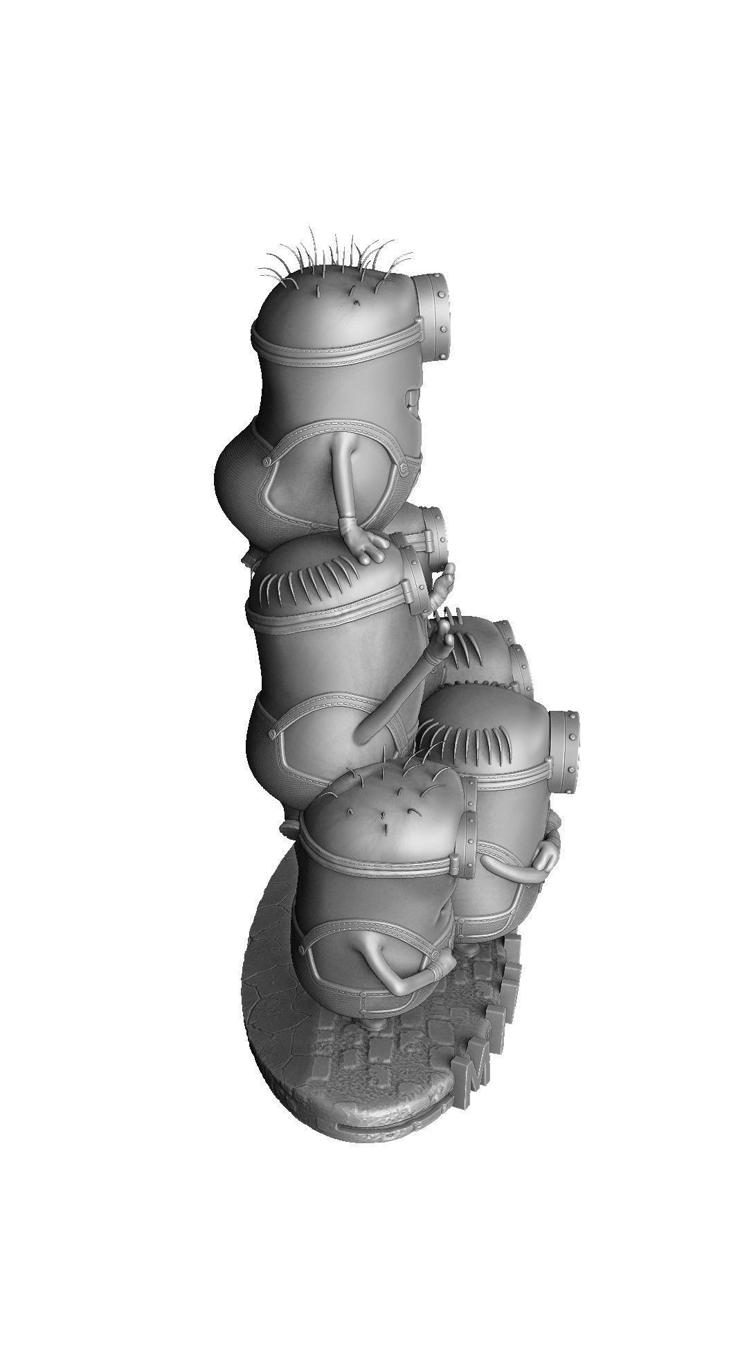 6 MINIONS COMBO FOR 3DPRINT 3D print model_22