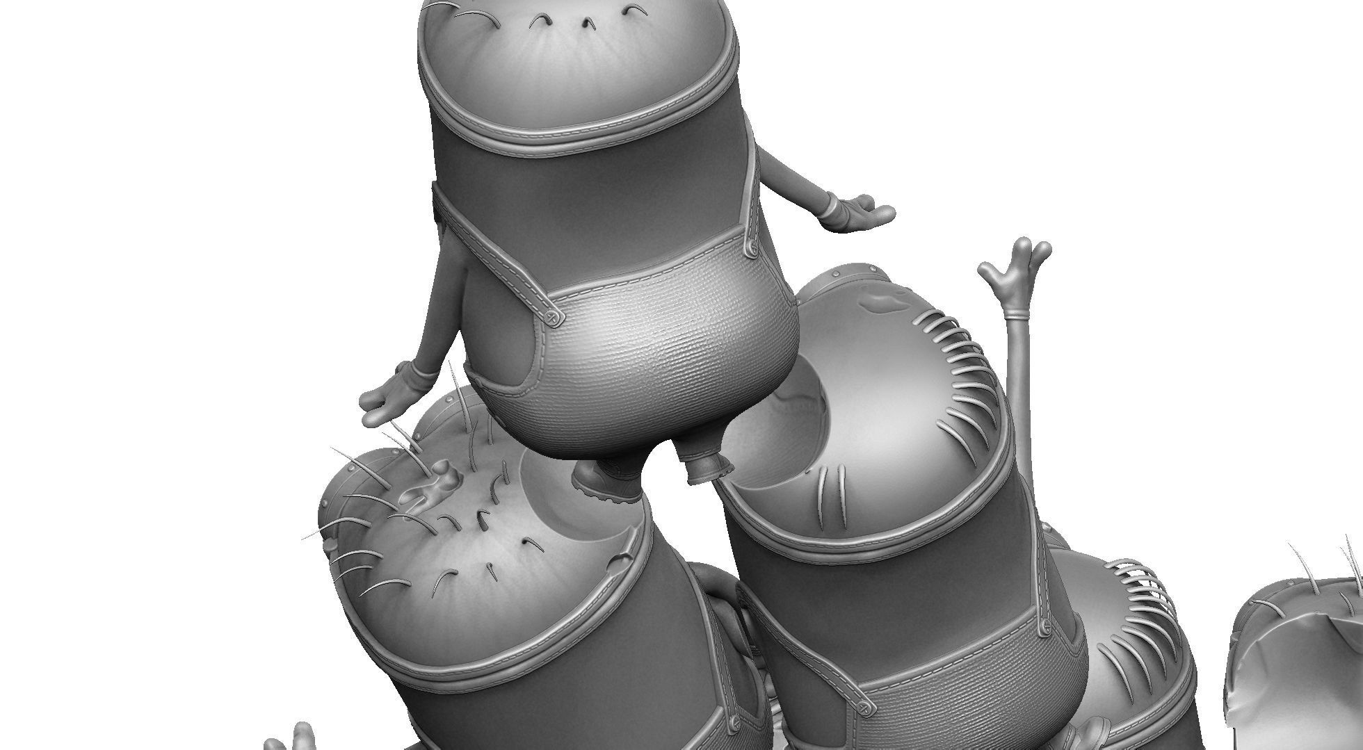 6 MINIONS COMBO FOR 3DPRINT 3D print model_10