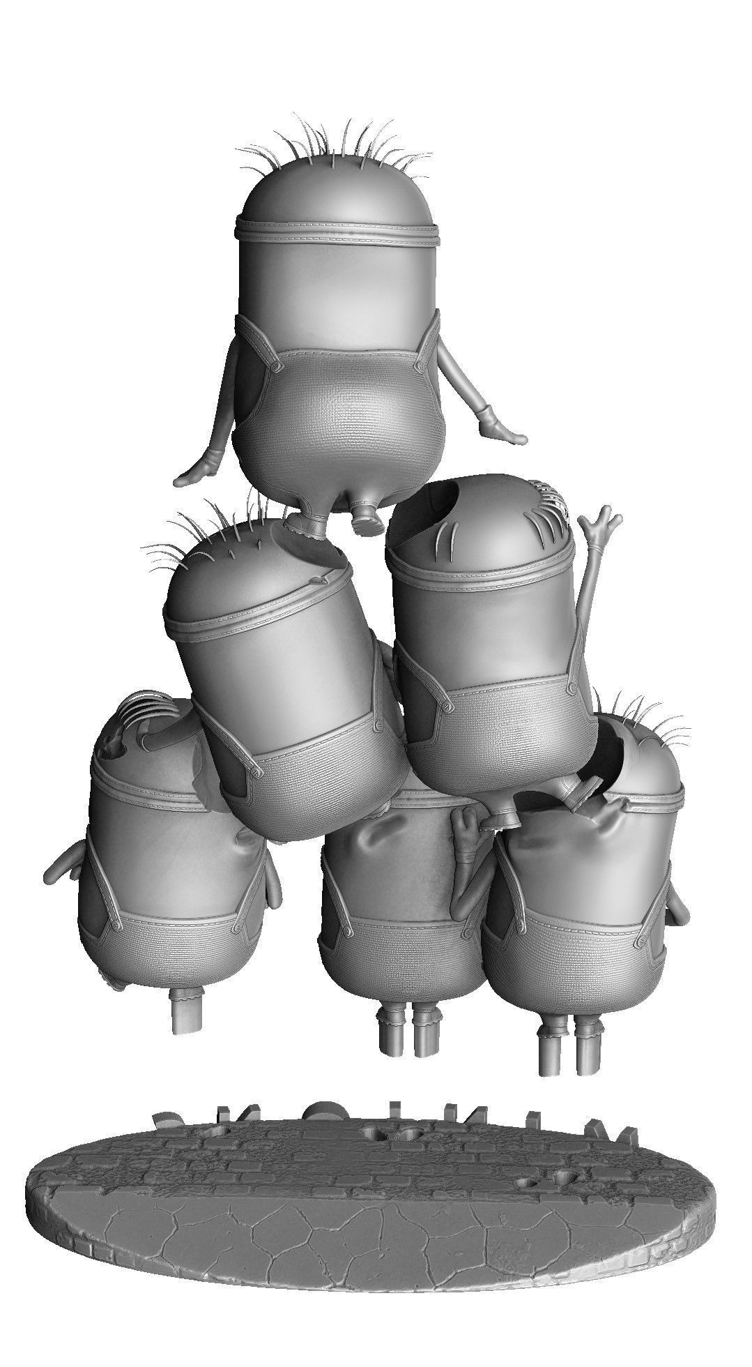 6 MINIONS COMBO FOR 3DPRINT 3D print model_7