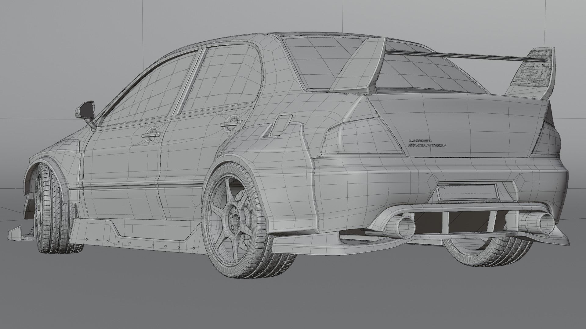 High-Poly Mitsubishi Lancer EVO VIII 3D model_10